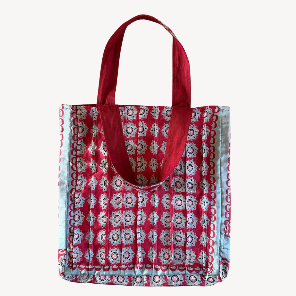 Upcycling Silk Bag Musette Daisy Rouge