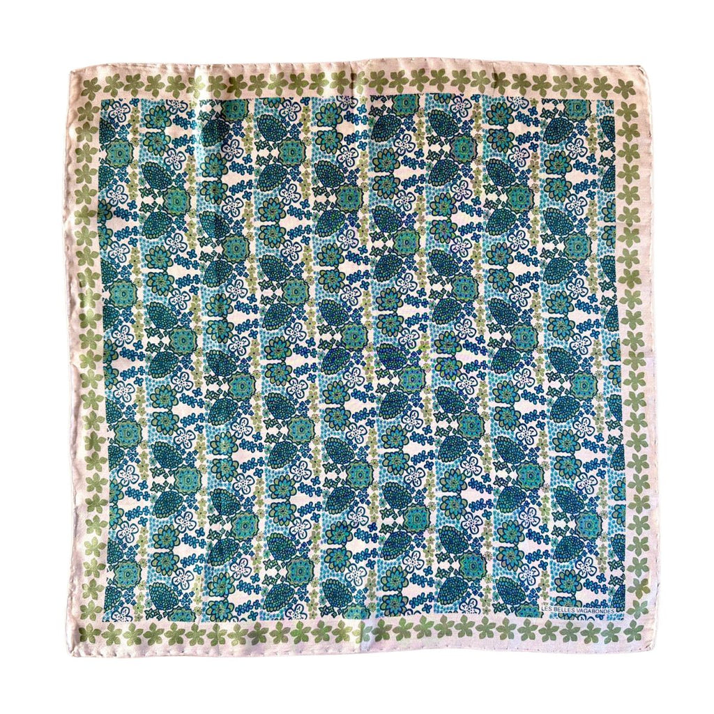 Silk Square - Carabies Blue Green
