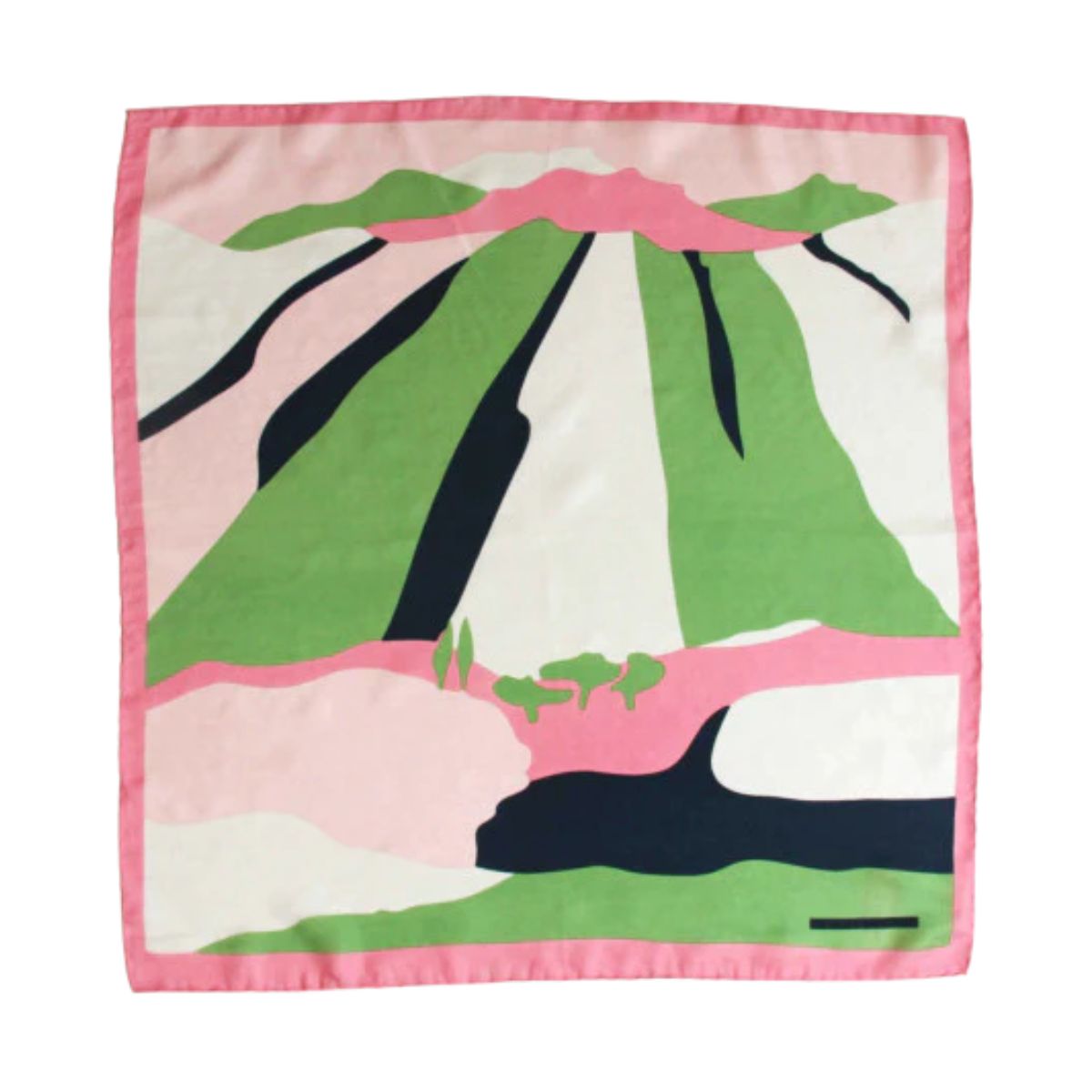 Silk Square - Vivaro Green Pink