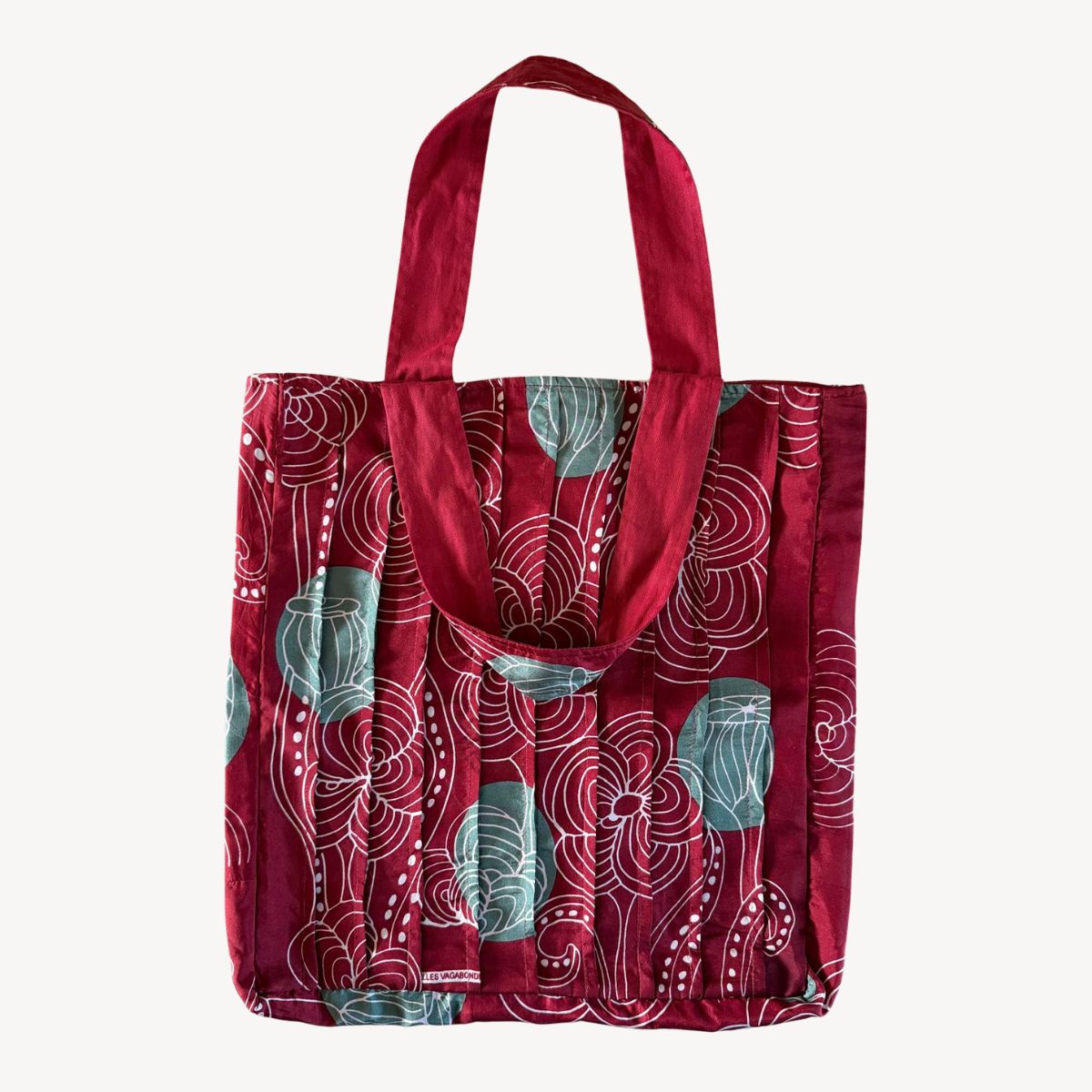 Upcycling Silk Bag Musette Mandalay Rouge