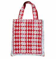 Upcycling Silk Bag Musette Daisy Rouge