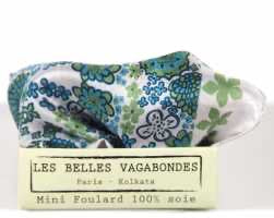 Silk Square - Carabies Blue Green