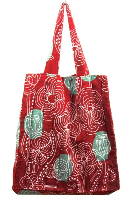 Upcycling Silk Bag Musette Mandalay Rouge