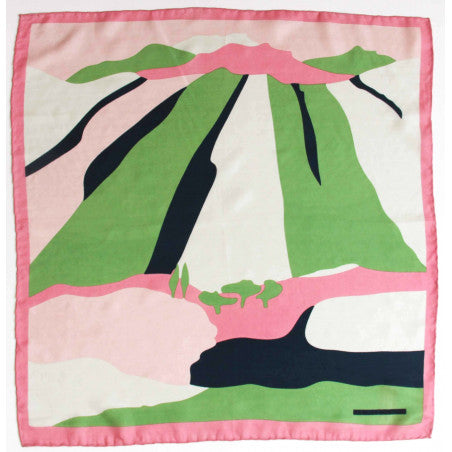 Silk Square - Vivaro Green Pink