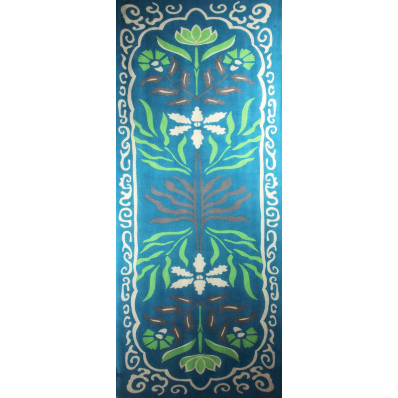 Indira Blue Wool Scarf