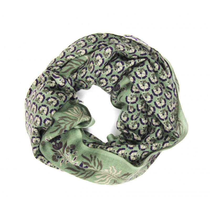 Marigold Green Wool Scarf