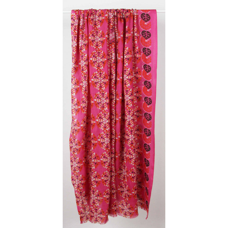 Flamenco Fuschia Large Wool Scarf