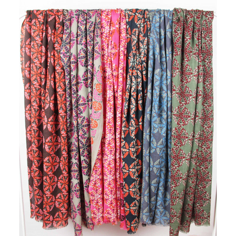 Flamenco Grey Large Wool Scarf