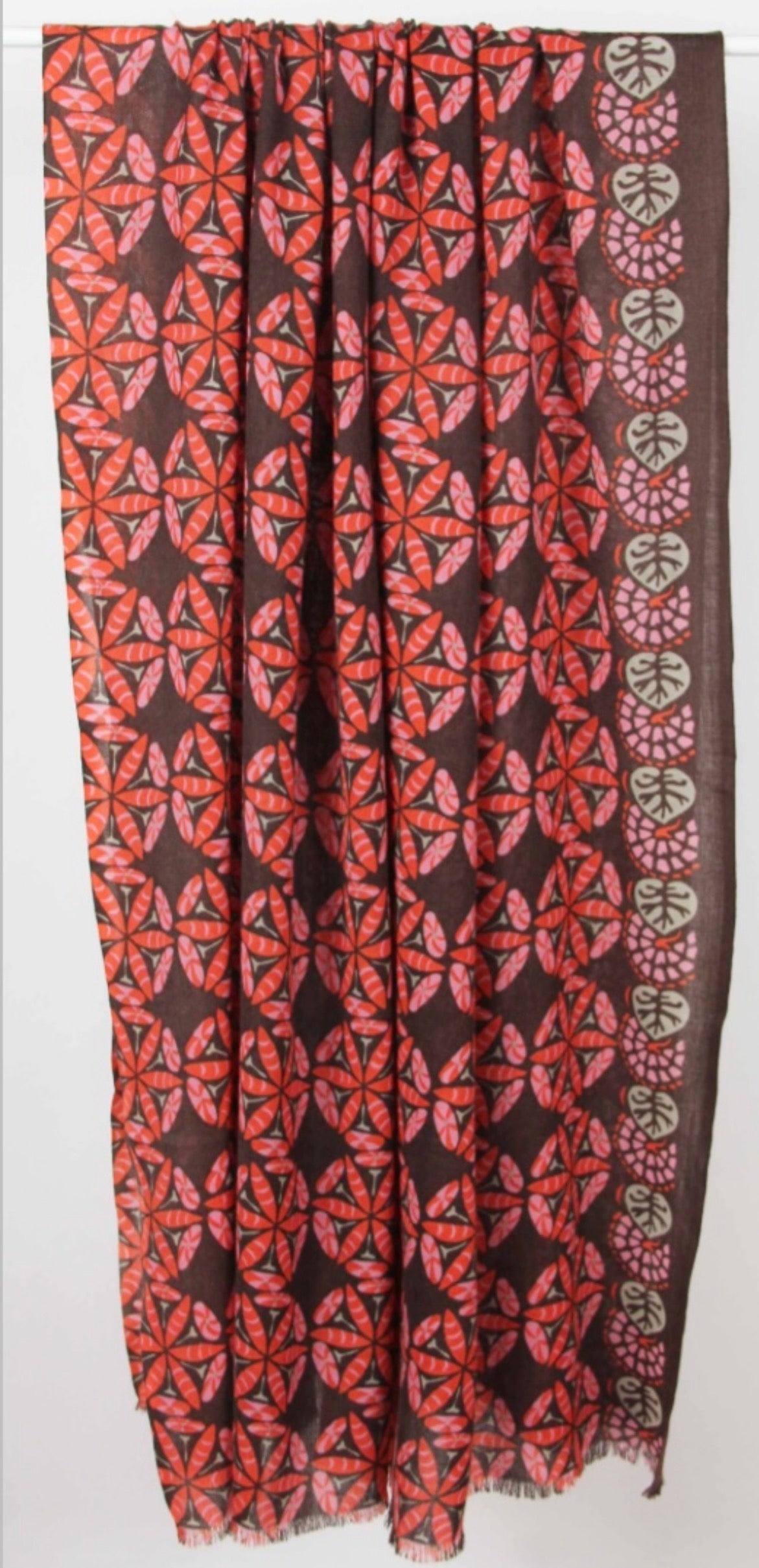 Flamenco Brown Large Wool Scarf