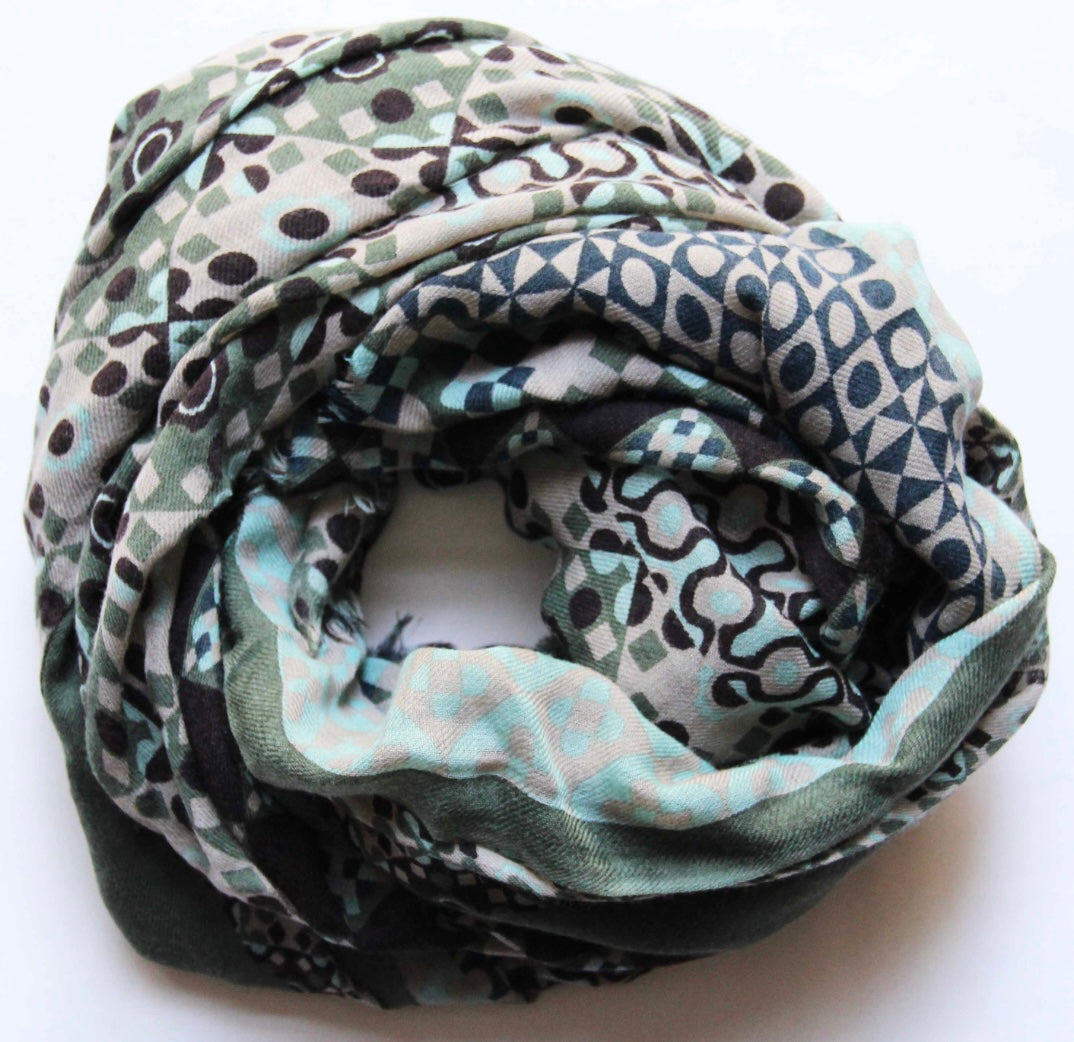 Pulsara Sage Green Large Wool Scarf