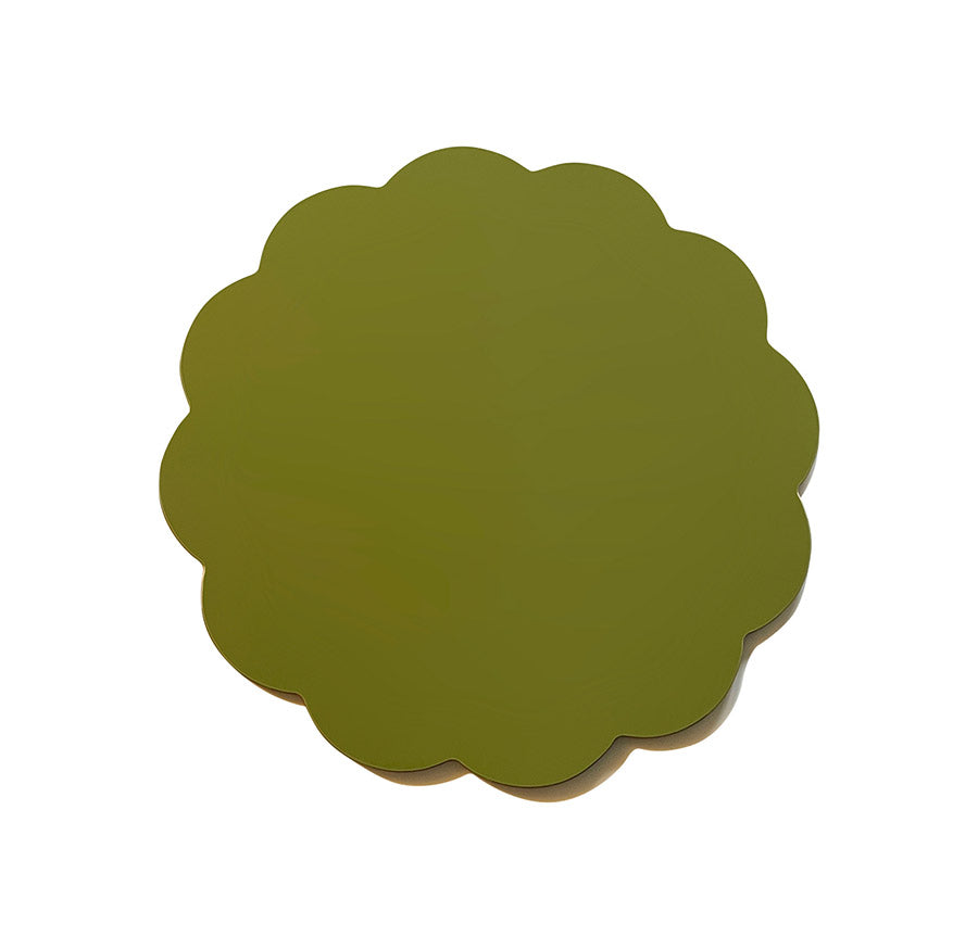 Daisy Coaster - Olive Green